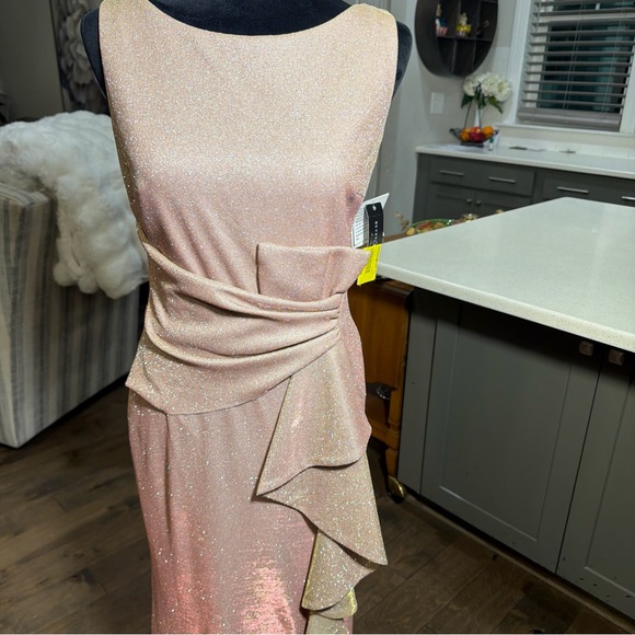 Betsy & Adam Dresses & Skirts - Betsy & Adam Glittering Asymmetrical Blush Dress